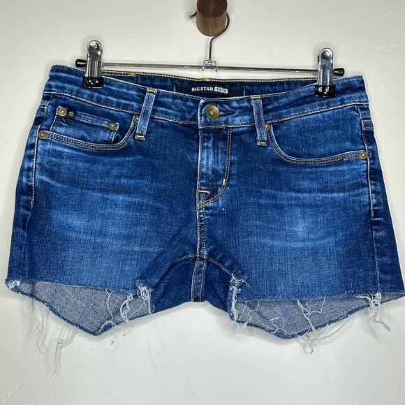 Big Star Low Rise Cut Off Denim Shorts Size 26 - Picture 1 of 8